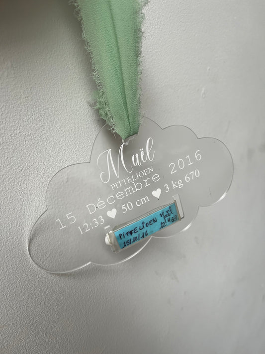Plexiglass porte bracelet de naissance