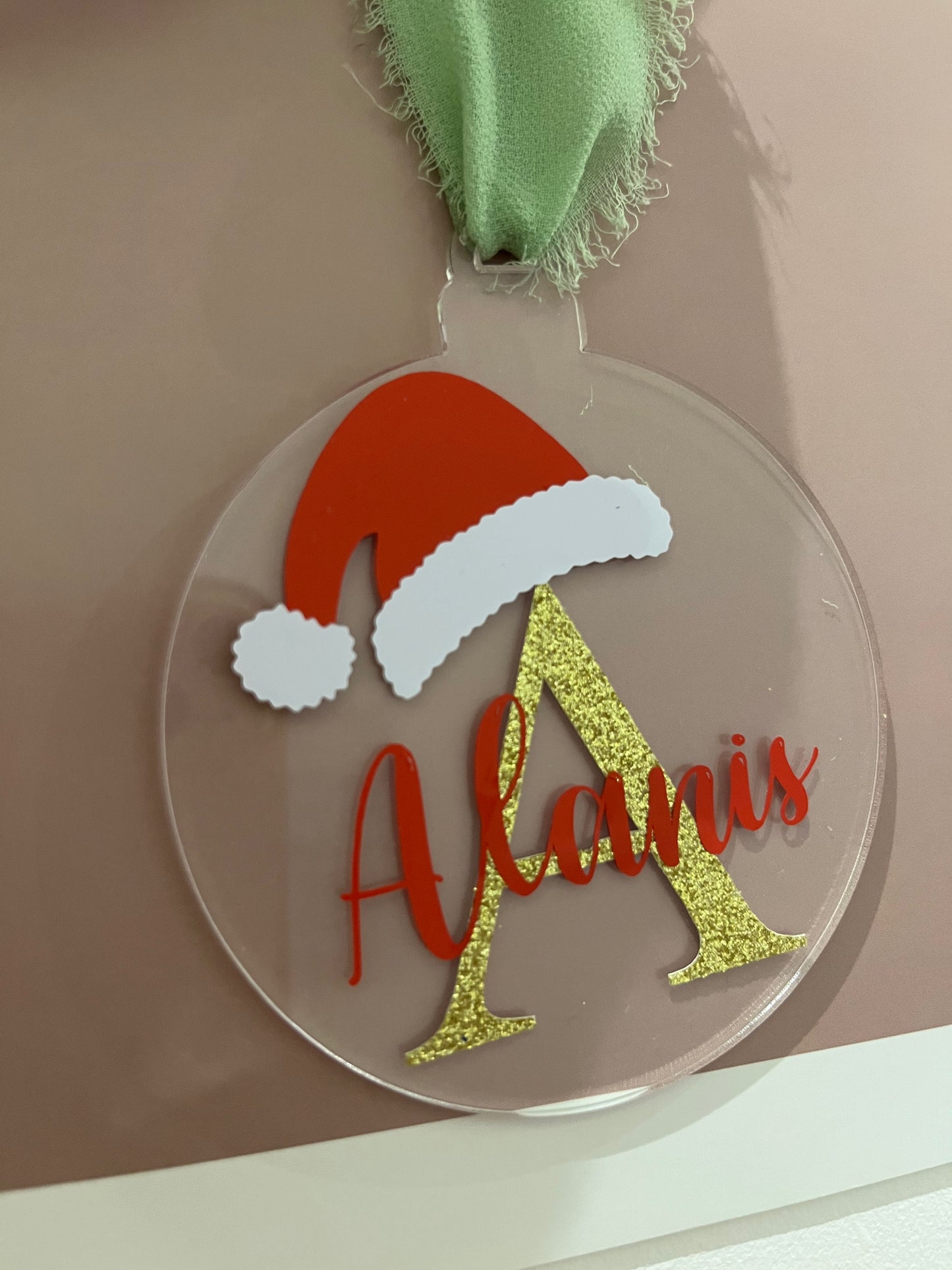 Boule de Noël avec initiale