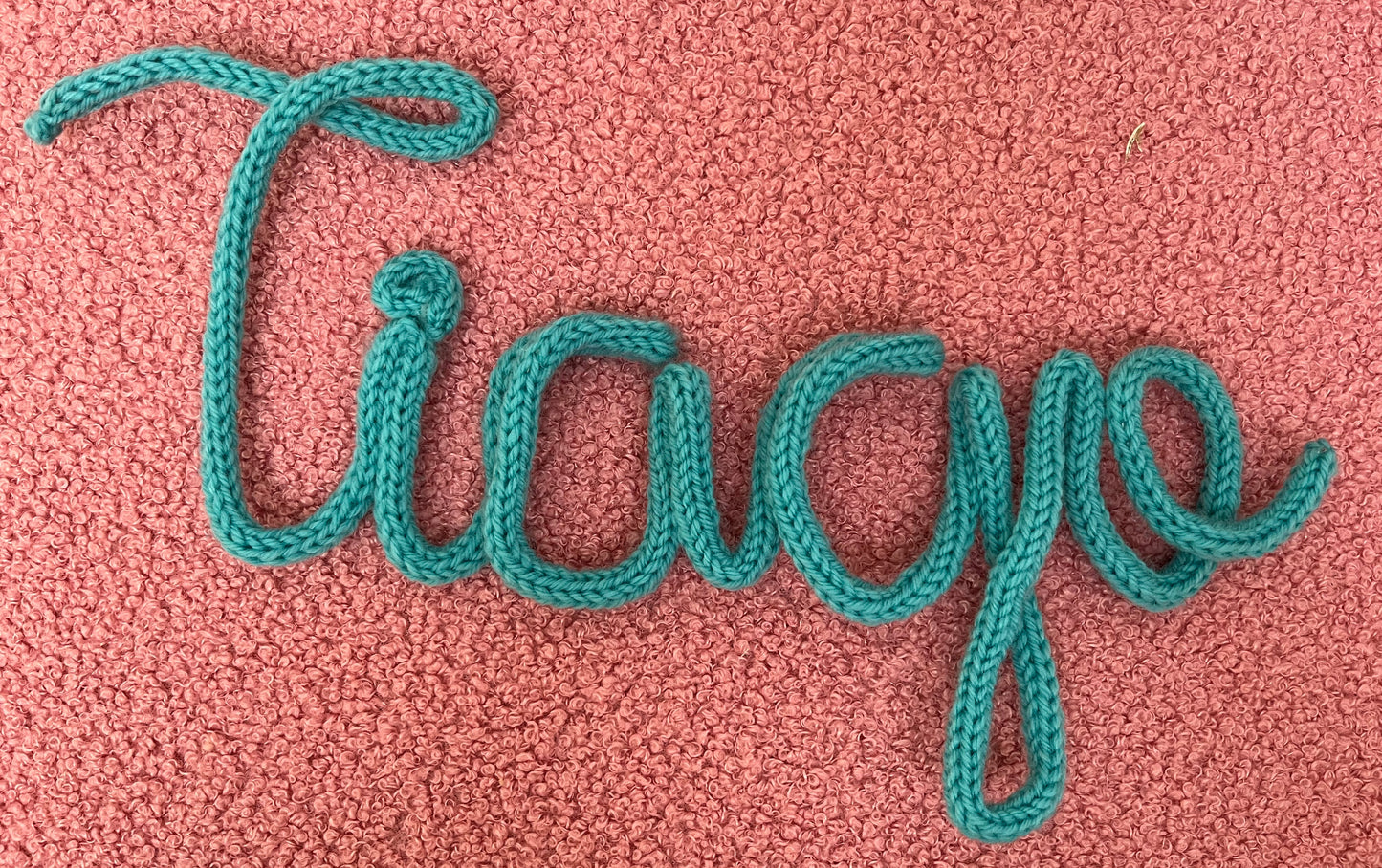 Customized knitted wire name