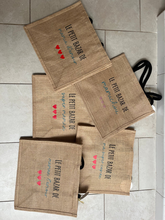 Sac cabas en toile de jute