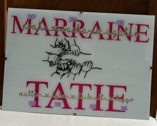 Cadre "Tatie et Marraine"