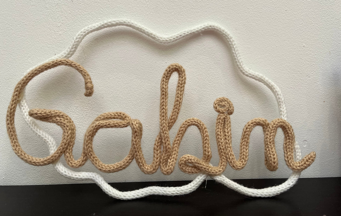 Customized knitted wire name