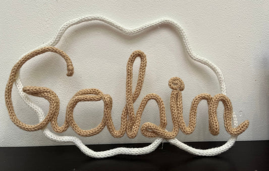 Customized knitted wire name