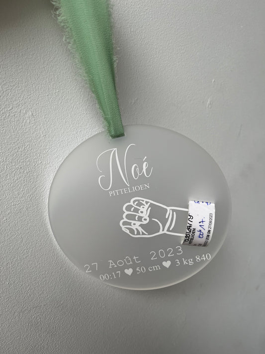 Plexiglass porte bracelet de naissance