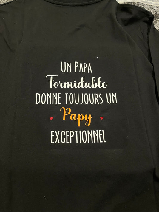 Tee-shirt personnalisé "Papa/papy"