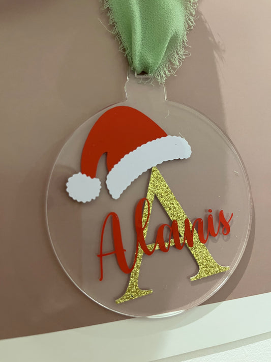 Boule de Noël avec initiale